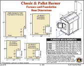 Classic and Pallet Burner furnace and foundation dimensions