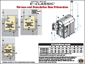 E-Classic outdoor wood furnace and foundation dimensions
