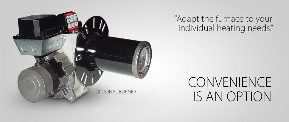 Central Boiler optional dual fuel burner for Classic models