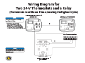 Wiring diagram for two 24V thermostats and relay