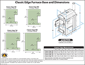 Illustration - Classic Edge furnace base and dimensions